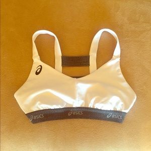 White Asics Sports Bra